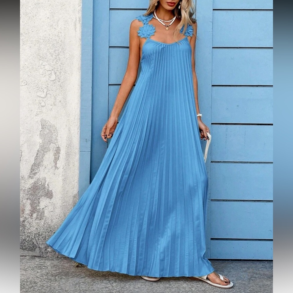 Flowy Blue Maxi Dress